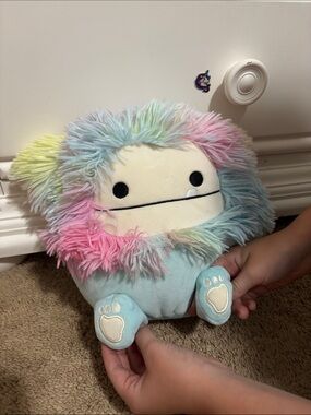 Squishmallows Multicolor Pastel Fuzzy Yeti Plush